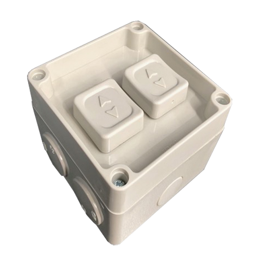 WEATHER PROTECTED 2 GANG SWITCH 250V 15A IP56