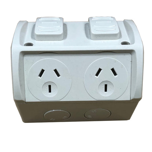 WEATHER PROTECTED DOUBLE GPO 240V 10A IP53