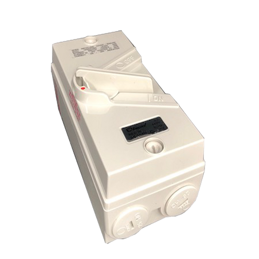 WEATHER PROOF ISOLATOR 2 POLE 35A IP66 250V AND 440V (20)