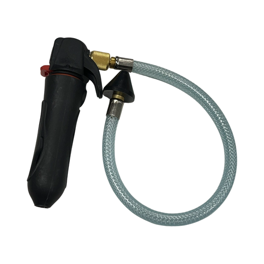 Charles Gallo Drain Gun - a lightweight, portable tool designed to blow out condensate drain lines instantly. Simply insert a CO2 cartridge into the drain gun & with a press of the trigger 5,200 kPa of oil free food grade CO2 clears the line.