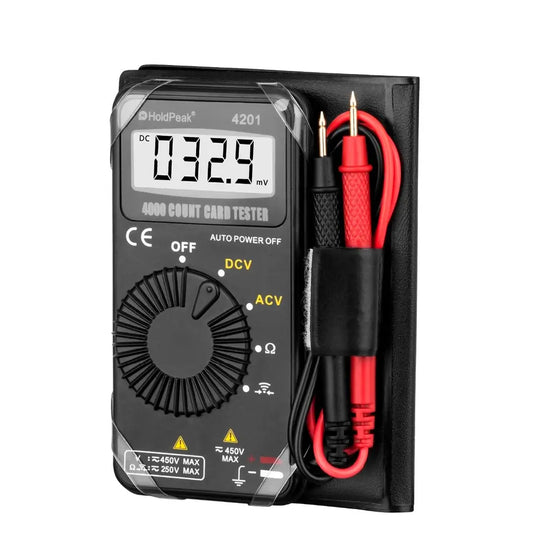 HP-4201 Pocket Digital Multimeter AC/DC Voltage Resistance Mini Auto-Ranging Multimetro with Auto Power off