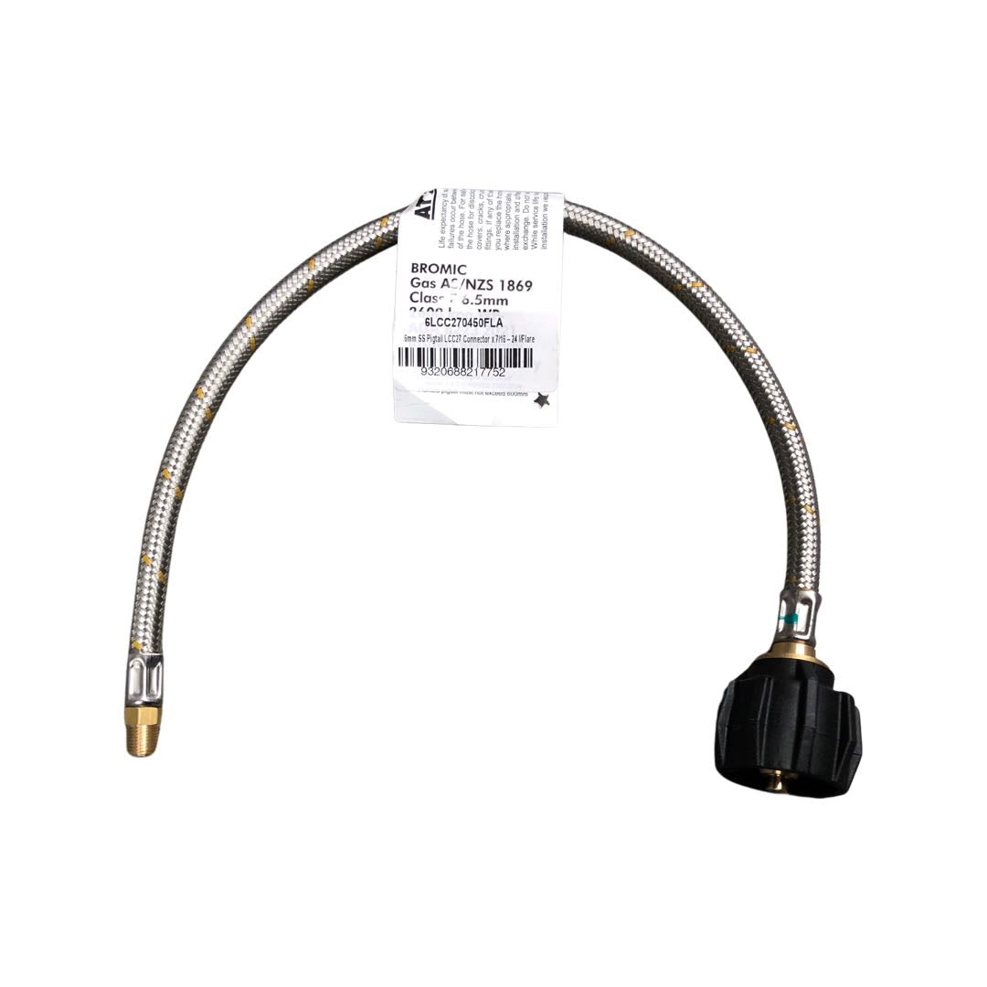 6mm SS Pigtail Lcc27 Class F X 7/16 - 24 1 / F 450mm