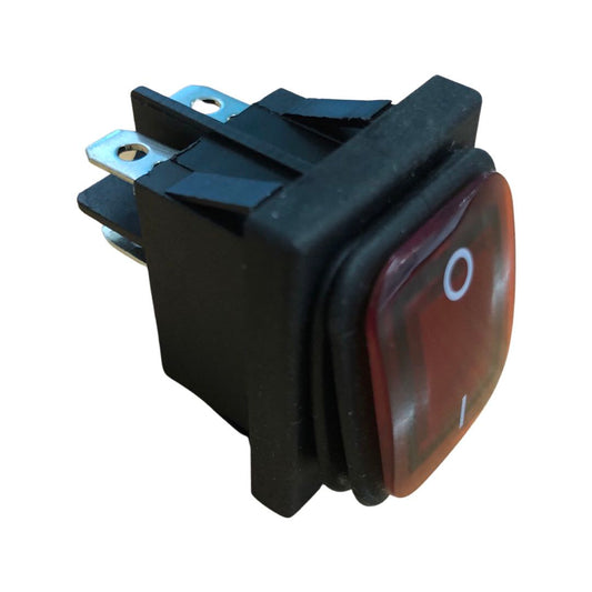 DPST RED ILLUM ROCKER SWITCH 16A@250V opening size 21mm x 28mm