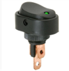 Rocker Type Switch, 3PIN SPST ON-OFF, Dot Illuminated, 12VDC, RED