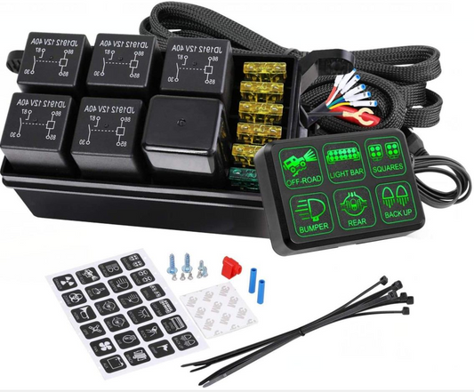 6 Gang Switch Panel Electronic Relay System Circuit Control Box _switch panel, control box with wiring