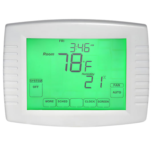 ASP5000 Touchscreen Programmable Thermostat with Backlit Display