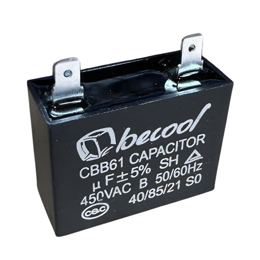 Capacitor 9uF 2-Pin Square Motor Run 450V AC 40mm × 40mm × 20mm