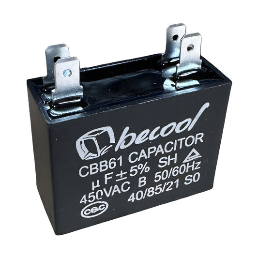 Capacitor 2.5uF 4-Pin Square Motor Run 450V AC 40mm × 40mm × 20mm