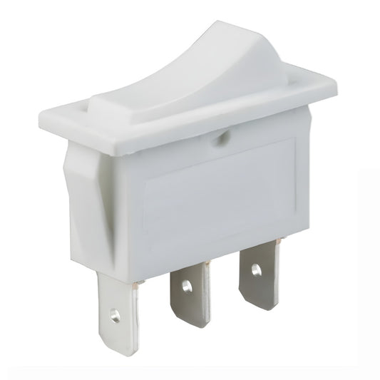 White Rocker Switch – SPST 15A 250V