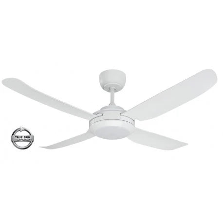 Ceiling Fan w/Tri Color Dimmb LED Light 1220mm 4 Blade Whit