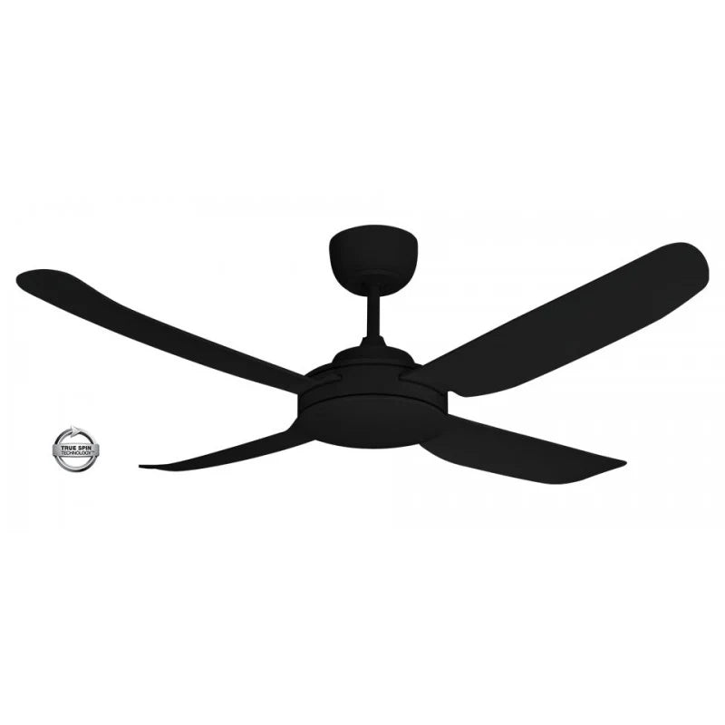 Ceiling Fan 1220mm Glass Fibre 4 Blade Matte Black