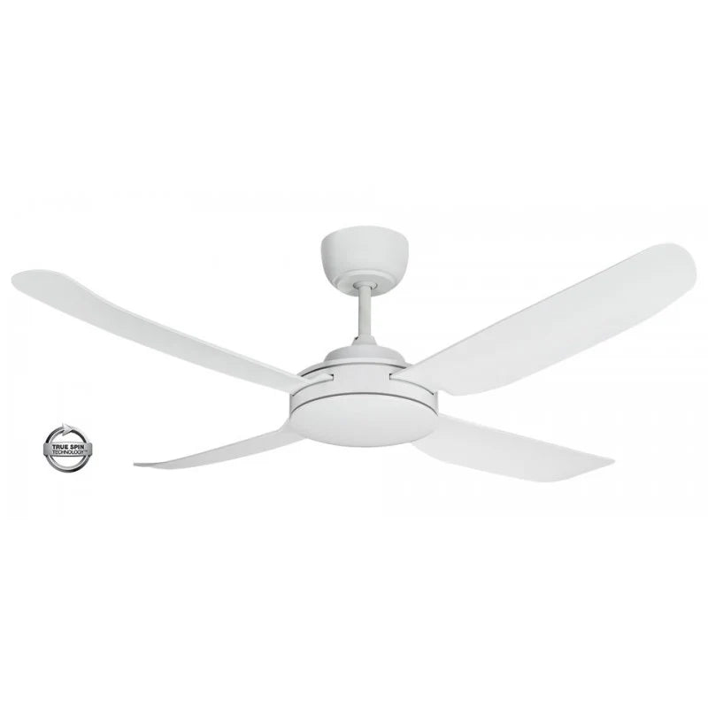 Ceiling Fan 4 Blade 1300mm Glass Fibre Satin White
