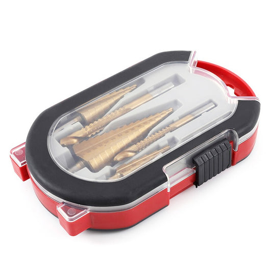 6-Piece Titanium-Cobalt M35 Step Drill & Serrated Bit Set (heavy-duty metal & timber)