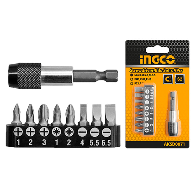 Screwdriver Bit Set 9 Piece