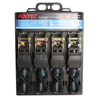 5M Ratchet Tie Down Four Pack